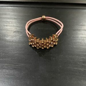 EUC Henri Bendel Elegant Pink and Gold Women's hair tie (or bracelet!)